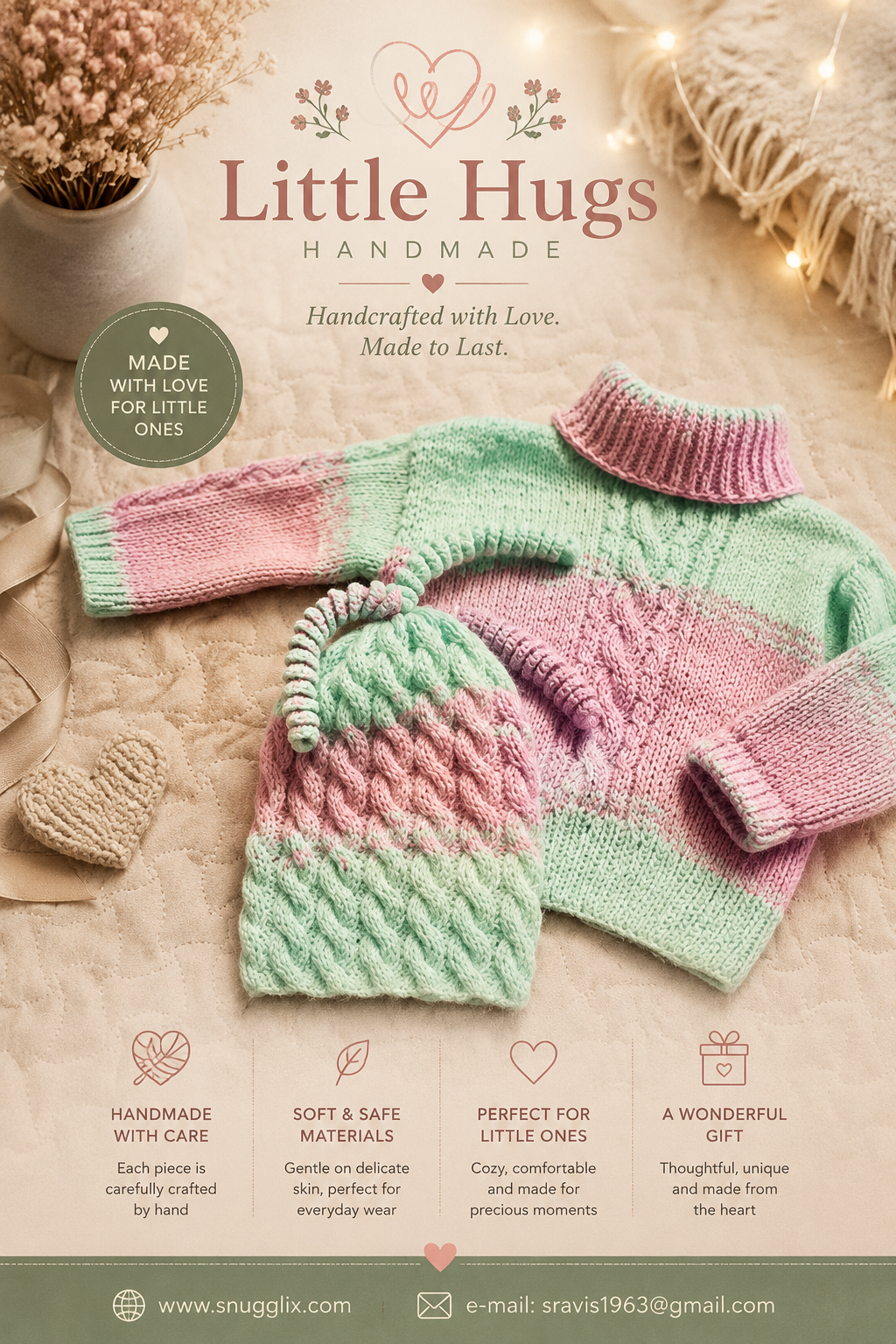 Knitted Cardigan with Hat