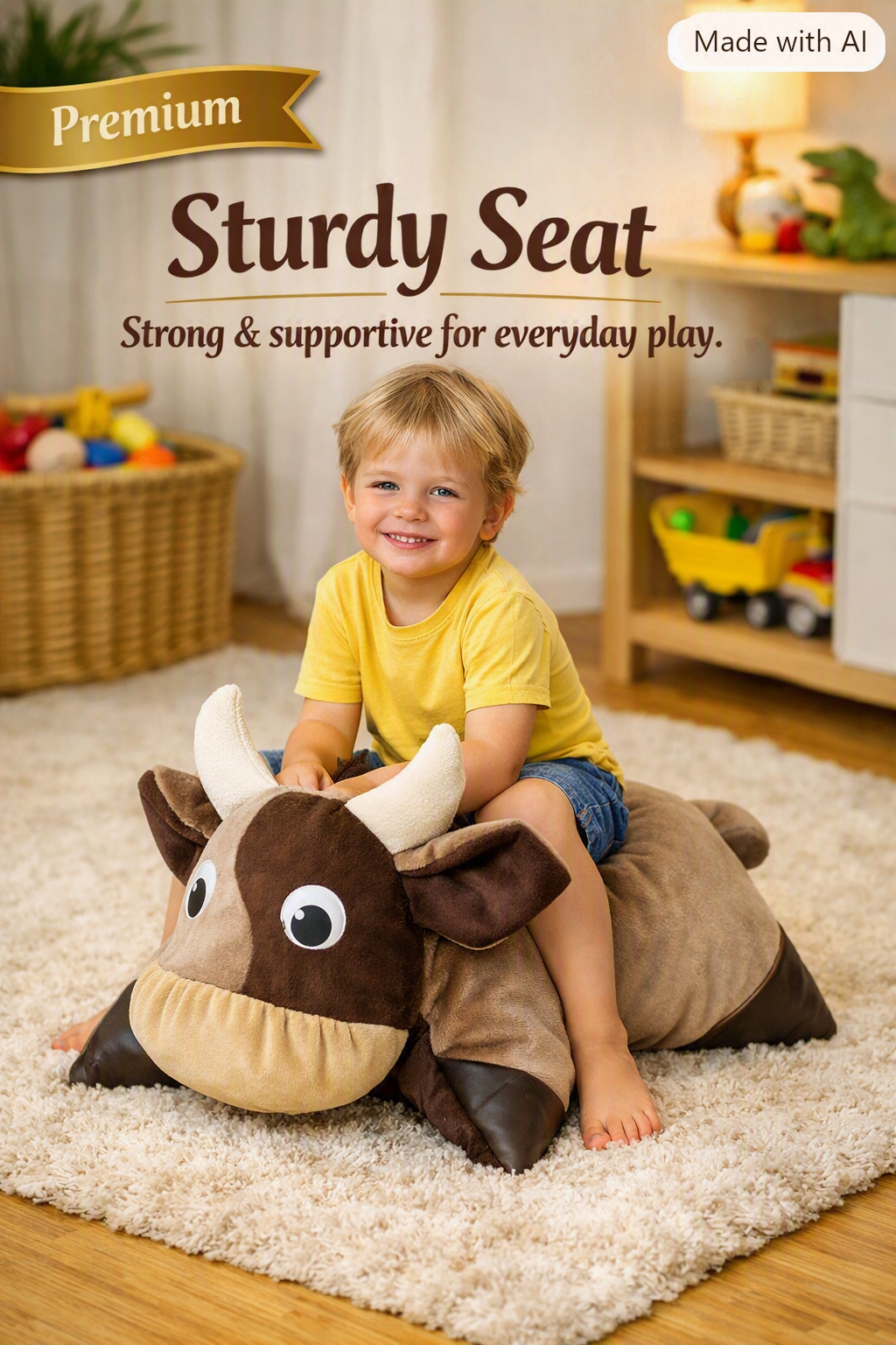 Little Hugs Handmade — Handmade Pillow Toy (Bull Design)