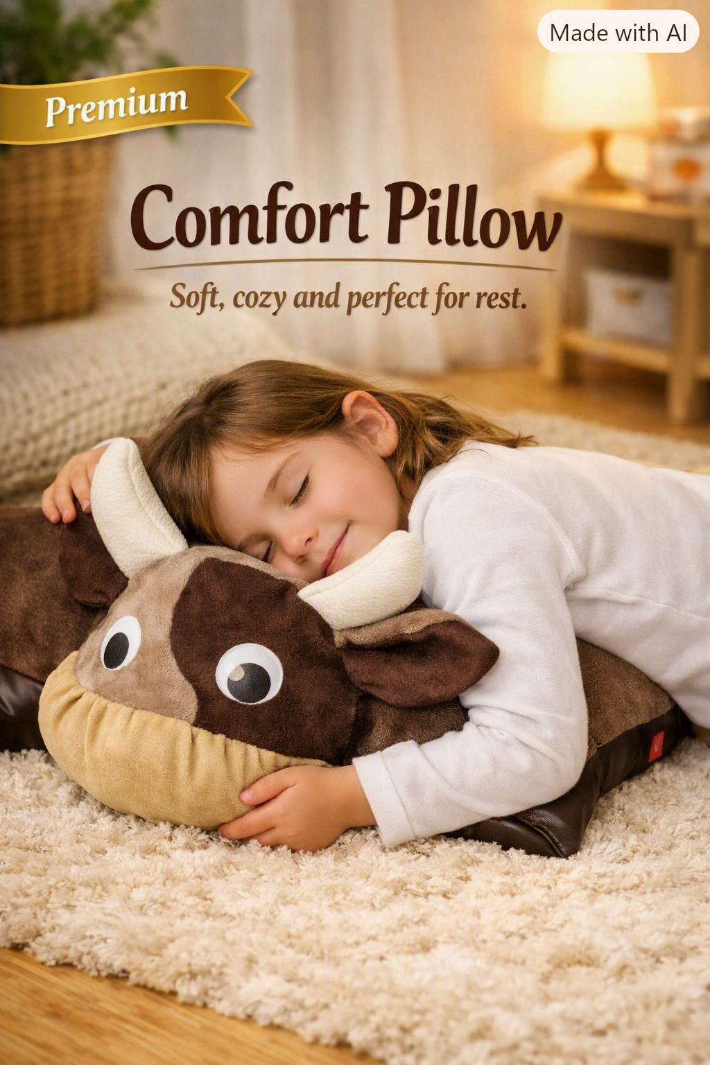 Little Hugs Handmade — Handmade Pillow Toy (Bull Design)